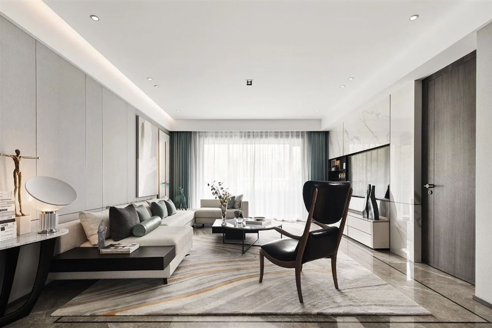佛山室内装修美的君兰江山176平米四居-现代轻奢风格室内设计家装案例